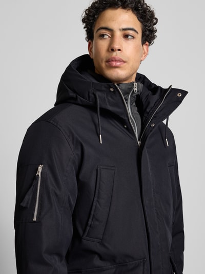 Jack & Jones Parka mit Pattentaschen Modell 'WOOD' Black 3