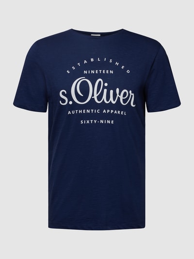 s.Oliver RED LABEL T-Shirt mit Label-Print Marine 2