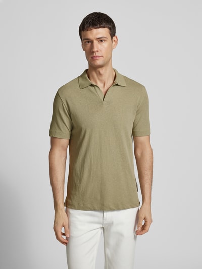 Marc O'Polo Regular Fit Poloshirt aus Baumwoll-Leinen-Mix Mint 4