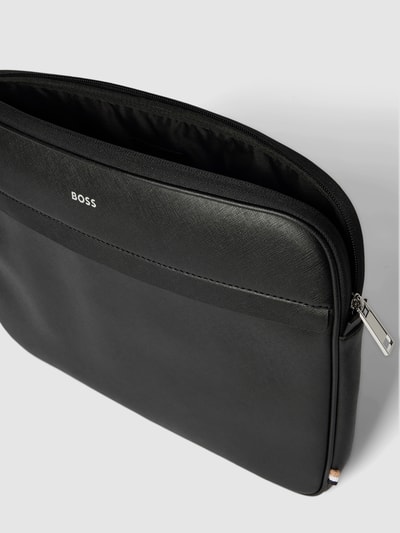 BOSS Laptoptasche mit Label-Details Modell 'Zair' Black 4