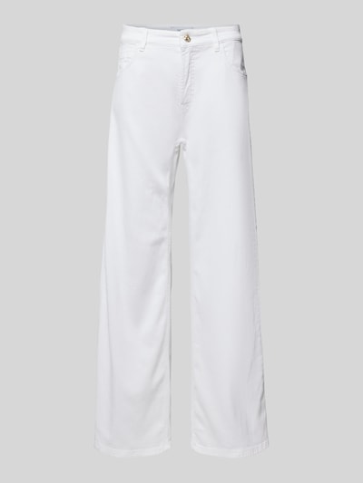 Cambio Jeansy o rozkloszowanym, skróconym kroju model ‘PALLAZZO’ Biały 2