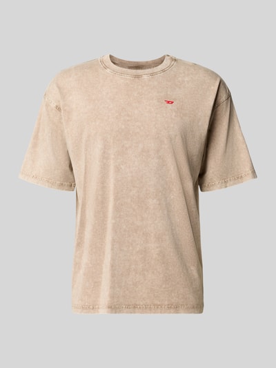 Diesel T-Shirt mit kleinem Logo-Detail Beige 2