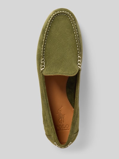 Polo Ralph Lauren Loafers met logodetail, model 'MERTON VENETIAN' Donkergroen - 3