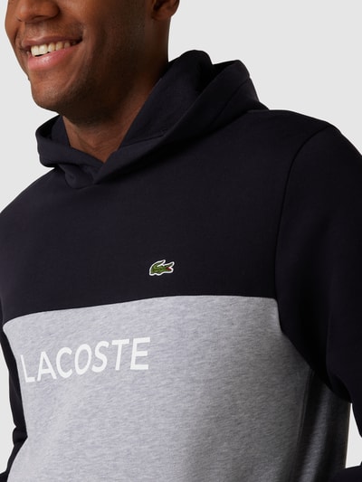 Lacoste Bluza z kapturem i detalami z logo Granatowy 3