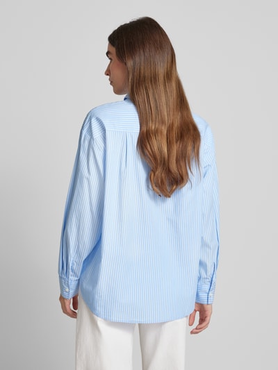 s.Oliver RED LABEL Relaxed fit overhemdblouse met overhemdkraag Bleu - 5