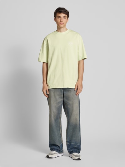 Pegador Oversized T-Shirt mit Label-Print Mint 1
