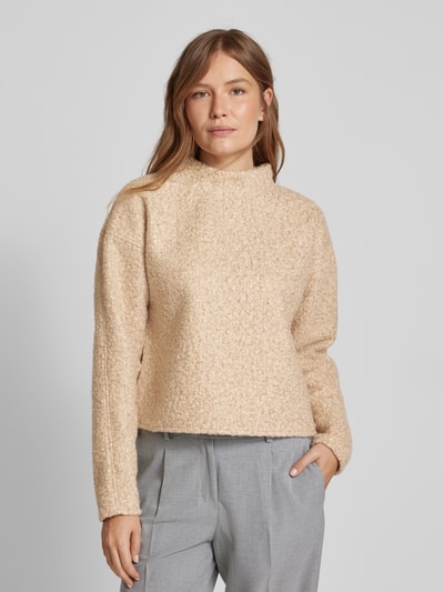 OPUS Oversized pullover met wijde opstaande kraag, model 'Gojam' Beige - 4