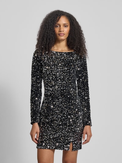 VERO MODA Sukienka wieczorowa o dopasowanym kroju z cekinowym obszyciem model ‘BELLA’ Srebrny 4