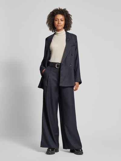 Essentiel Wide leg pantalon met bandplooien Marineblauw - 1