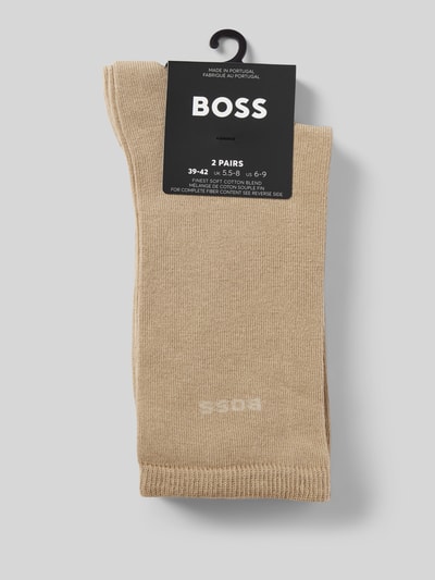 BOSS Socken mit Label-Print im 2er-Pack Sand 3