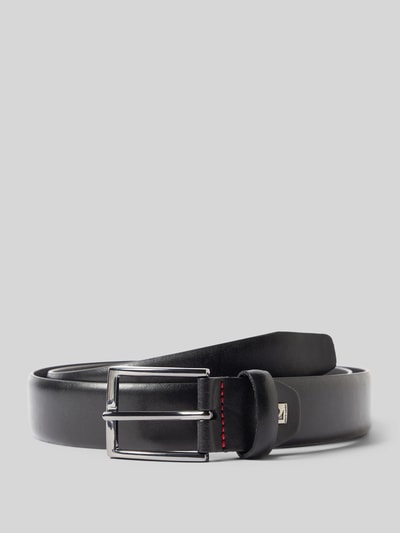 Pierre Cardin Ledergürtel mit Dornschließe und Label-Detail Black 1