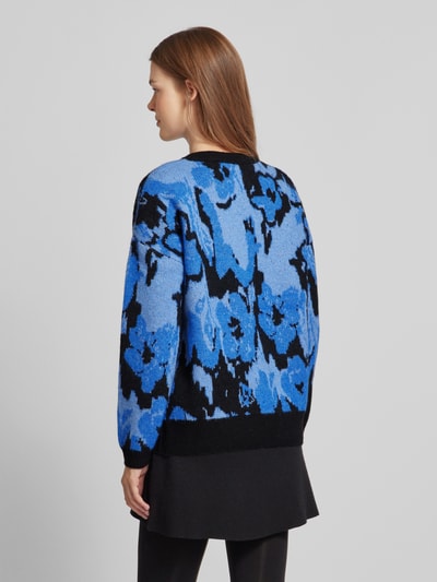 ICHI Gebreide pullover met ronde hals, model 'POVOKE' Blauw - 5