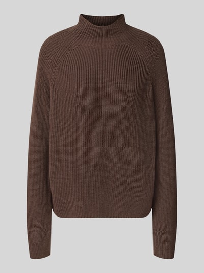 Produktfoto, brauner Regular Fit Pullover aus reiner Baumwolle von Marc O'Polo, grob gestrickte Struktur, Damen Pullover von Marc O'Polo