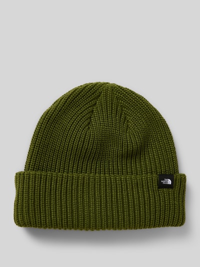 The North Face Strickmütze mit breitem Umschlag und Label-Detail Oliv 1