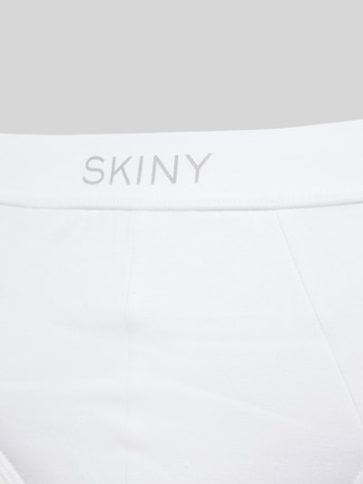 Skiny Slip mit Label-Print Weiss 2