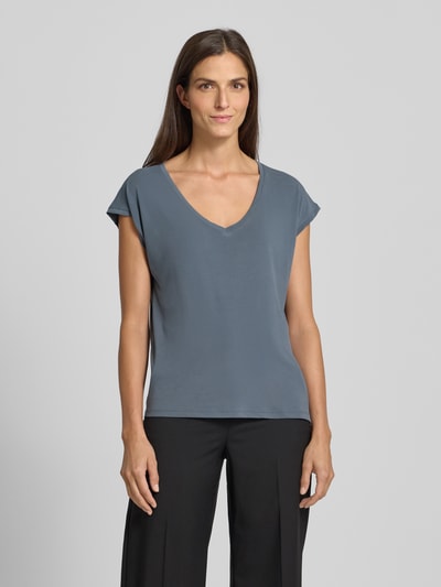 Vero Moda Loose fit T-shirt van modalmix, model 'FILLI' Oceaanblauw - 4