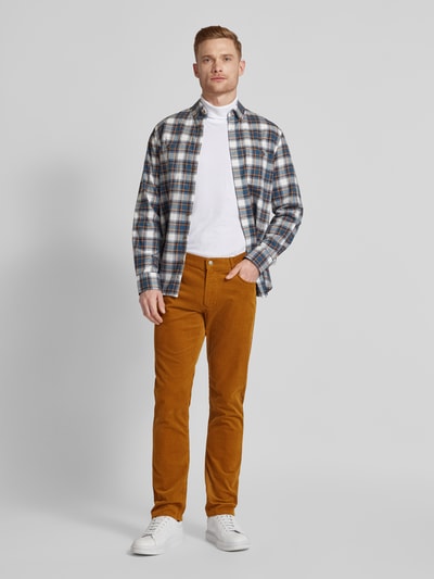 Christian Berg Men Corduroy broek met 5-pocketmodel Donkergeel - 1