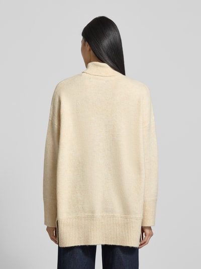 VERO MODA Relaxed Fit Rollkragenpullover mit Woll-Anteil Modell 'AQUARIUS' Ecru 5