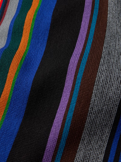 Paul Smith Schal aus Lanawolle mit Streifenmuster Black 2
