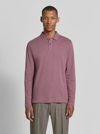 Christian Berg Men Regular Fit Poloshirt aus reiner Baumwolle Mauve 4