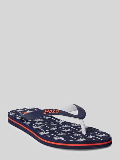 Polo Ralph Lauren Flip Flops mit Allover-Muster-Sohle Marine 1
