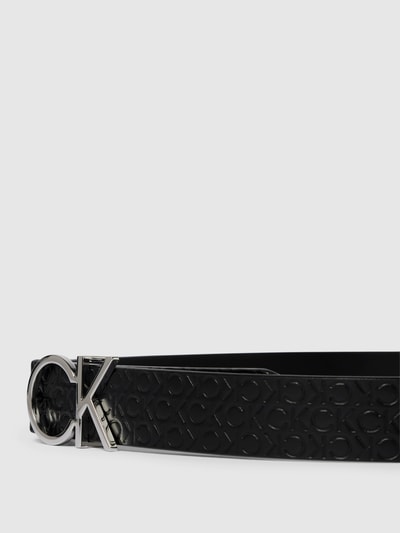 CK Calvin Klein Leren riem met pinsluiting, model 'RE-LOCK CK REV BELT' Zwart - 2