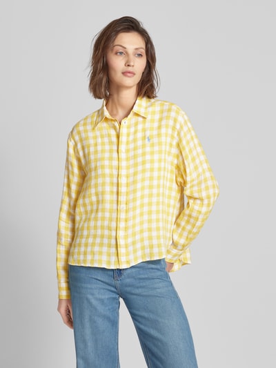 Polo Ralph Lauren Overhemdblouse met rasterruit Geel - 4