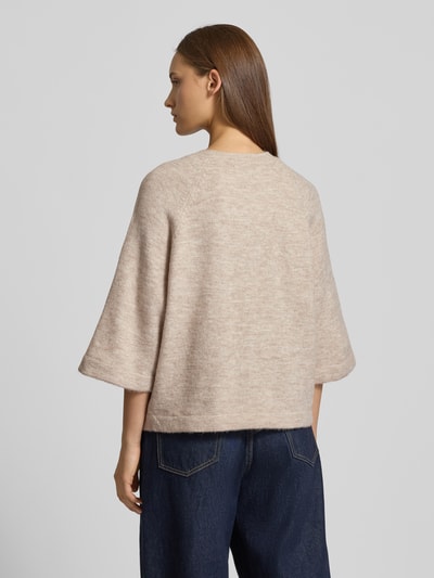 Only Regular Fit Pullover mit Fledermausärmeln Modell 'SIMONI' Sand Melange 5