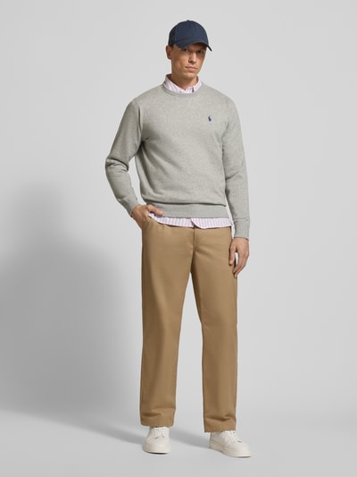 Polo Ralph Lauren Sweatshirt met labelstitching Lichtgrijs gemêleerd - 1