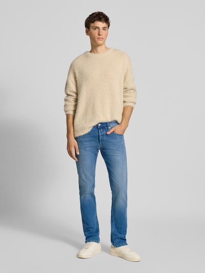 Replay Tapered Fit Jeans im Used-Look Modell 'GROVER' Jeansblau 1