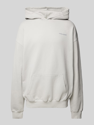 Pegador Oversized Hoodie mit Label-Print Hellgrau 1