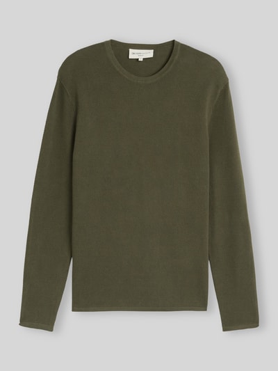 Tom Tailor Denim Regular fit pullover van puur katoen Olijfgroen - 2