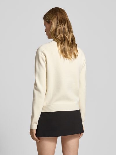 LeGer by Lena Gercke Gebreide pullover met labelstitching, model 'Allie' Offwhite - 5