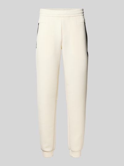 EA7 Emporio Armani Regular Fit Sweatpants mit Logo-Applikation Modell 'Train' Offwhite 2