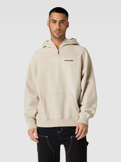 Pegador Oversized hoodie met korte ritssluiting Offwhite - 4