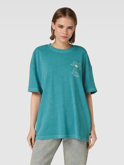 Tommy Jeans Oversized T-Shirt mit Statement-Print Petrol 4