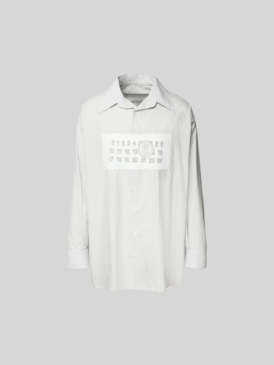 MM6 Maison Margiela Relaxed Fit Freizeithemd mit Logo-Detail Weiss 2