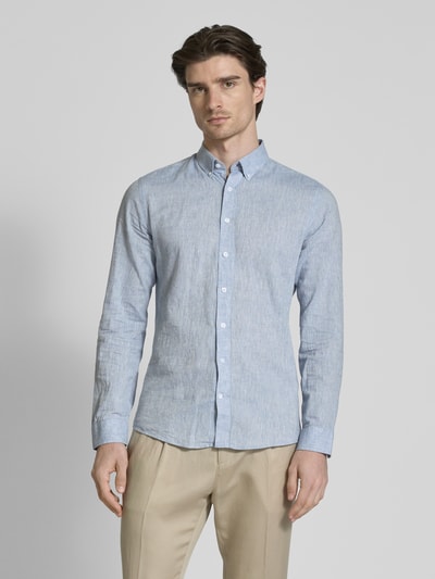 Lindbergh Vrijetijdsoverhemd met knoopsluiting Lichtblauw - 4