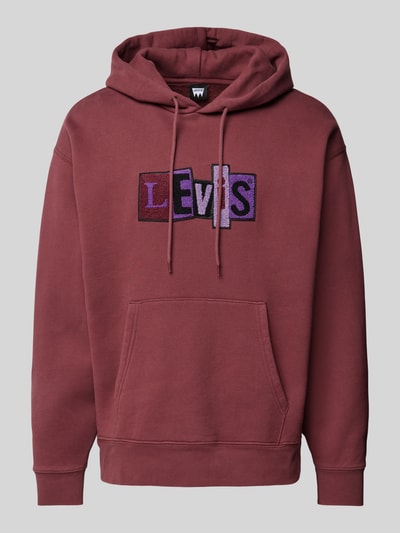 Levi's® Hoodie mit Label-Stitching Modell 'SKATE' Bordeaux 2