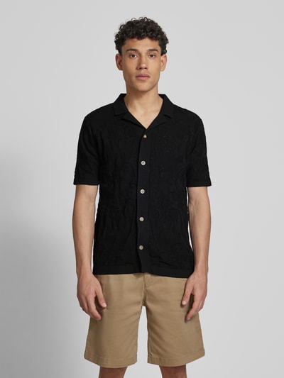 Only & Sons Koszula casualowa z kołnierzem z połami model ‘DAN’ Czarny 4