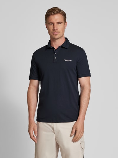 ARMANI EXCHANGE Poloshirt mit Label-Print Dunkelblau 4