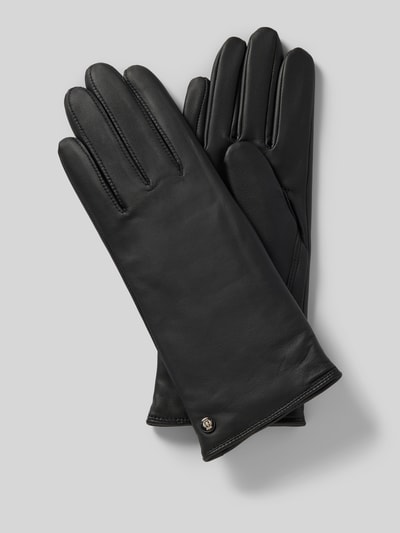 Roeckl Rękawiczki ze skóry naturalnej model ‘Schönefeld’ Czarny 1