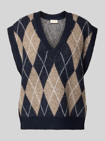 FREE/QUENT Pullunder mit V-Ausschnitt Modell 'Grsargyle' Taupe 2