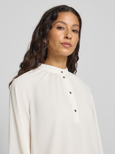 Marc Cain Regular fit blouse met opstaande kraag Ecru - 3