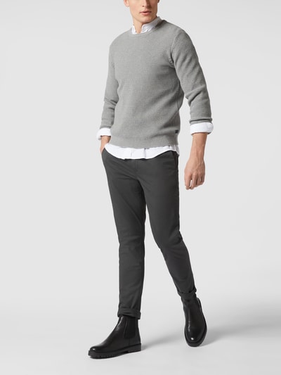 Scotch & Soda Super slim fit chino met stretch  Antraciet - 1