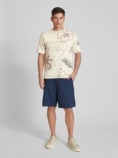 MCNEAL T-shirt met all-over motief Roestrood - 1