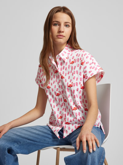 Marc Cain Blouseshirt met all-over motief Felroze - 3