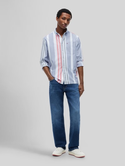 Tommy Jeans Relaxed Fit Freizeithemd aus reiner Baumwolle Hellblau 1