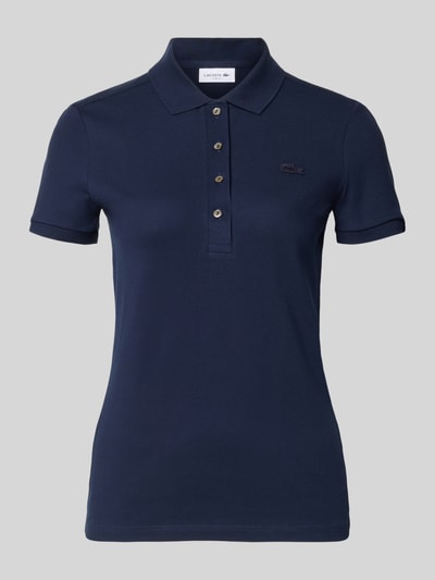 Produktfoto, Regular Fit Poloshirt aus Baumwoll-Mix von Lacoste, Optik: Unifarben, Logo-Stitching, Kurzarm, Polokragen, Materialverarbeitung: Piqué