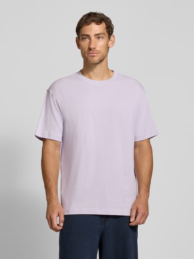 ARMEDANGELS t-shirt o kroju relaxed fit z czystej bawełny model 'MAARKOS' Jasnofioletowy 4